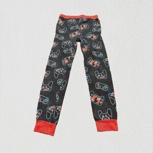 Cuddl Duds Black Pajama Pants with Red and Blue Game Console Controllers